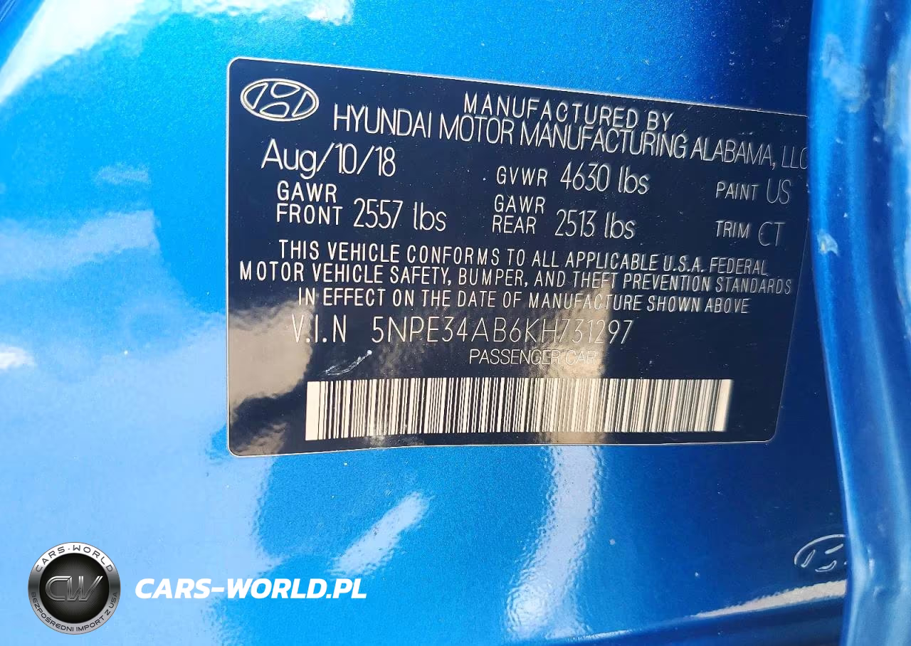 2019 Hyundai Sonata Limited Turbo VIN:5NPE34AB6KH731297 - 12