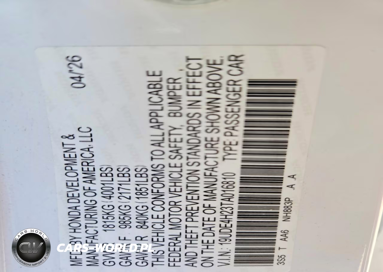 2026 Acura Integra VIN:19UDE4H23TA016810 - 13