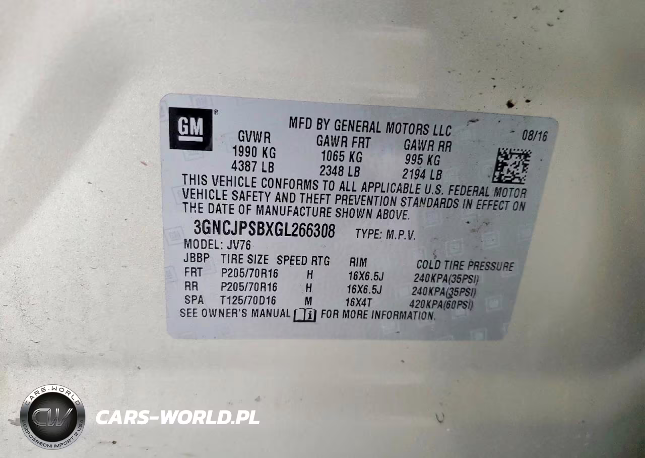 2016 Chevrolet Trax 1Lt VIN:3GNCJPSBXGL266308 - 13