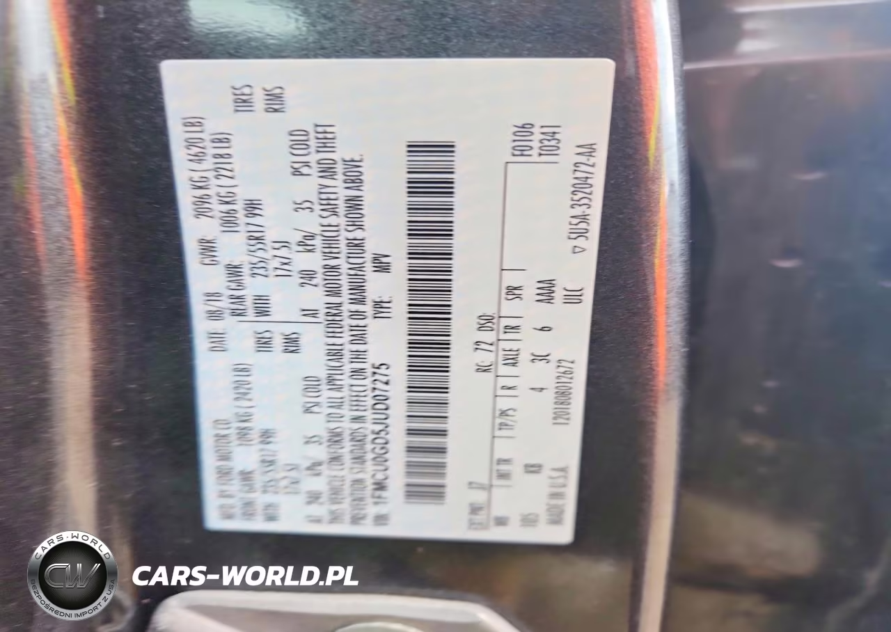 2018 Ford Escape Se VIN:1FMCU0GD5JUD07275 - 13