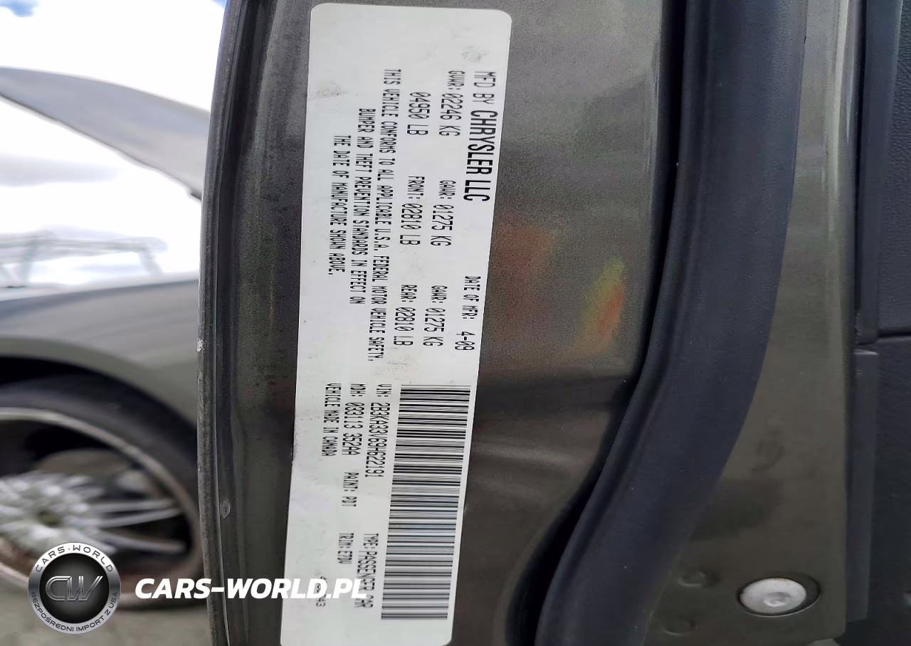 2009 Dodge Charger Sxt VIN:2B3KA33V69H622191 - 12