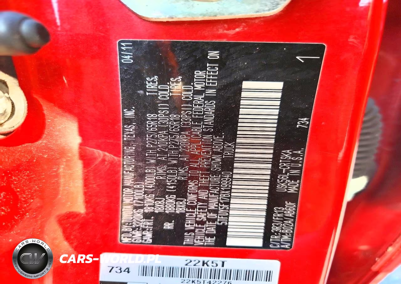 2011 Toyota Tundra Double Cab Sr5 VIN:5TFUY5F17BX199940 - 12