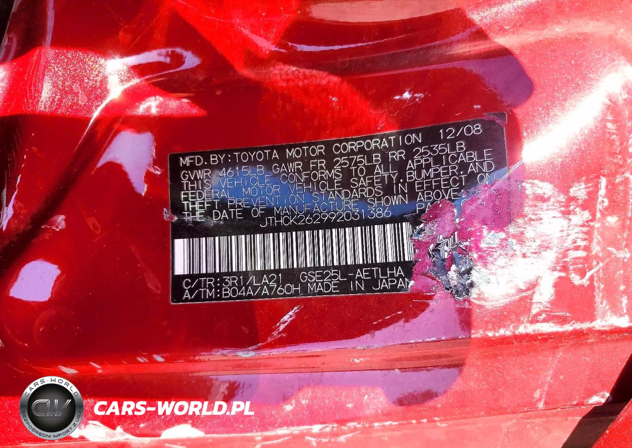2009 Lexus Is 250 VIN:JTHCK262992031386 - 12