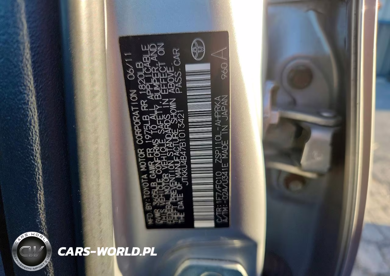 2011 Scion Xd Base VIN:JTKKU4B47B1013421 - 12