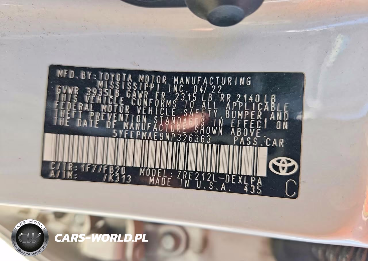 2022 Toyota Corolla Le VIN:5YFEPMAE9NP326363 - 13