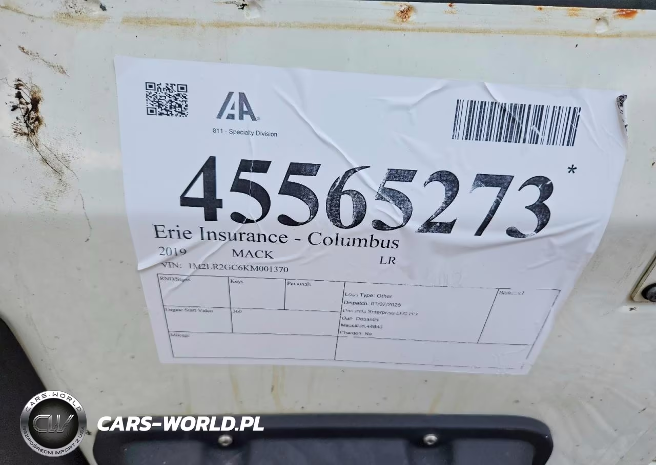 2019 Mack Lr Refuse Truck VIN:1M2LR2GC6KM001370 - 11