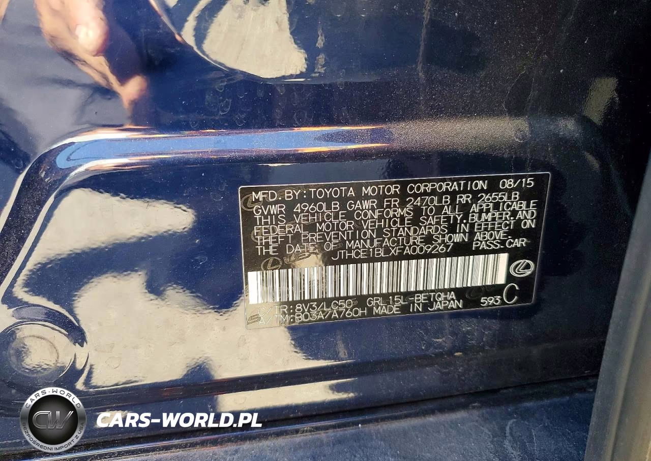 2015 Lexus Gs 350 VIN:JTHCE1BLXFA009267 - 13