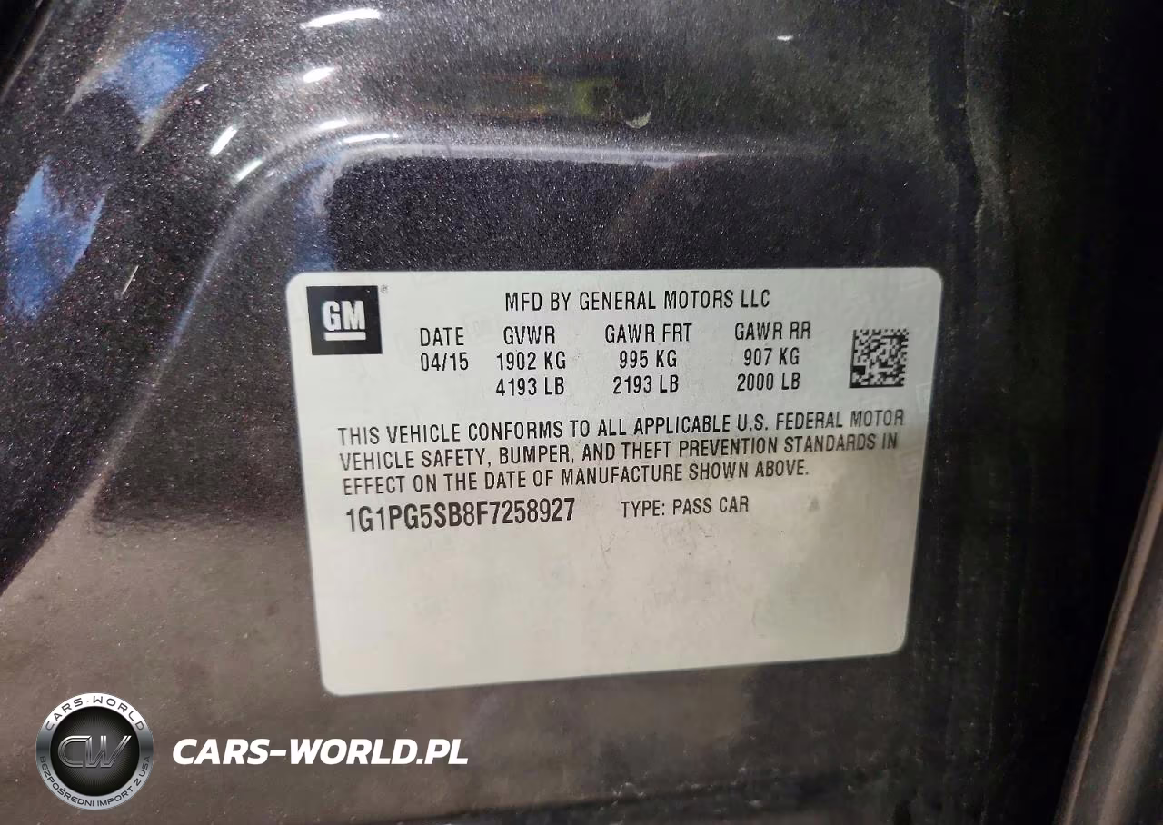 2015 Chevrolet Cruze Ltz VIN:1G1PG5SB8F7258927 - 13