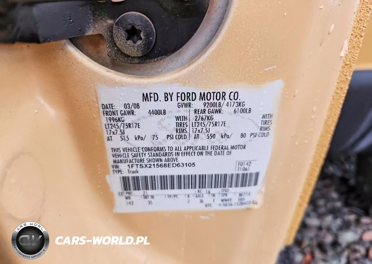 2008 Ford F250 Super Duty VIN:1FTSX21568ED63105 - 12