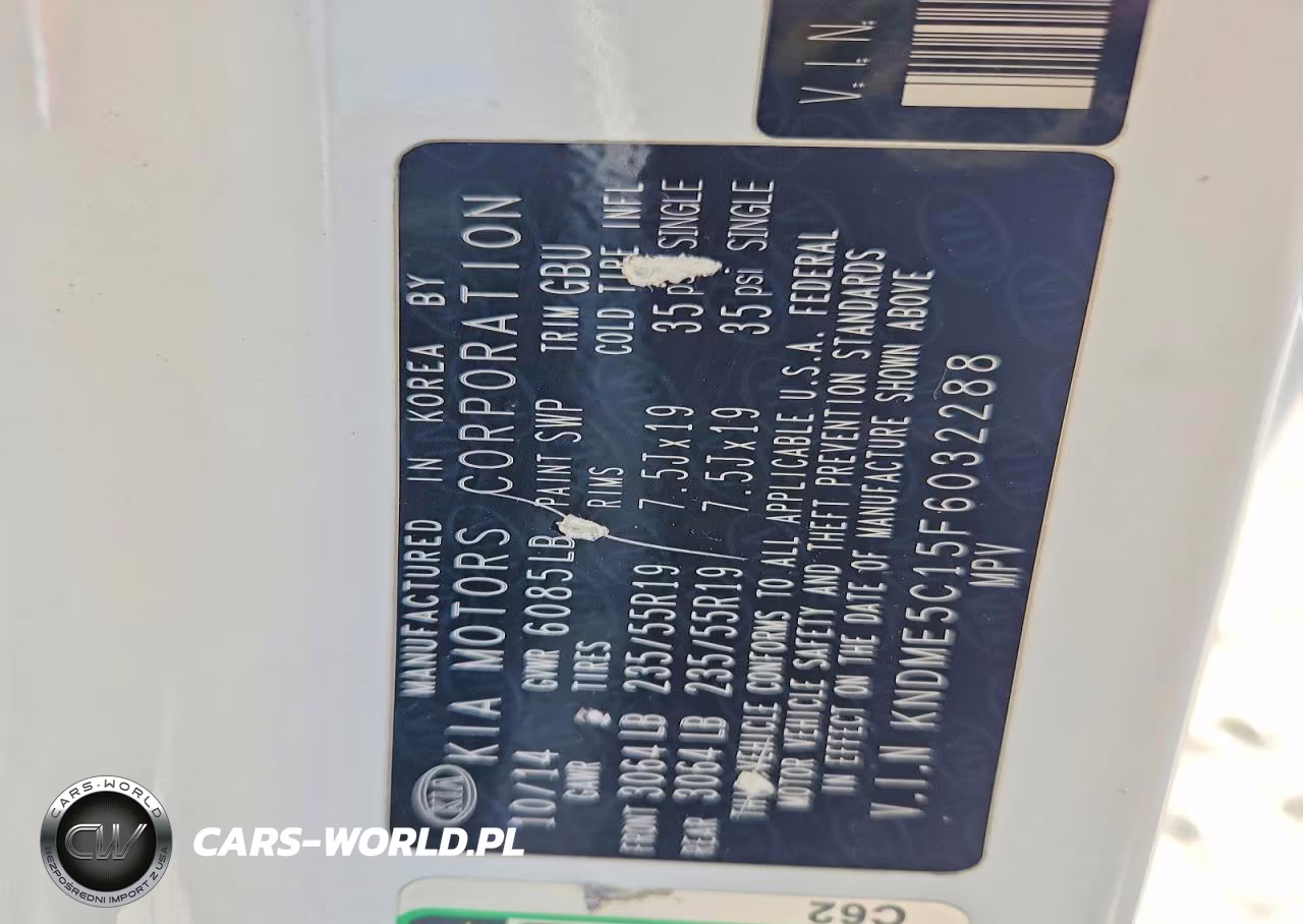 2015 Kia Sedona Sxl VIN:KNDME5C15F6032288 - 13