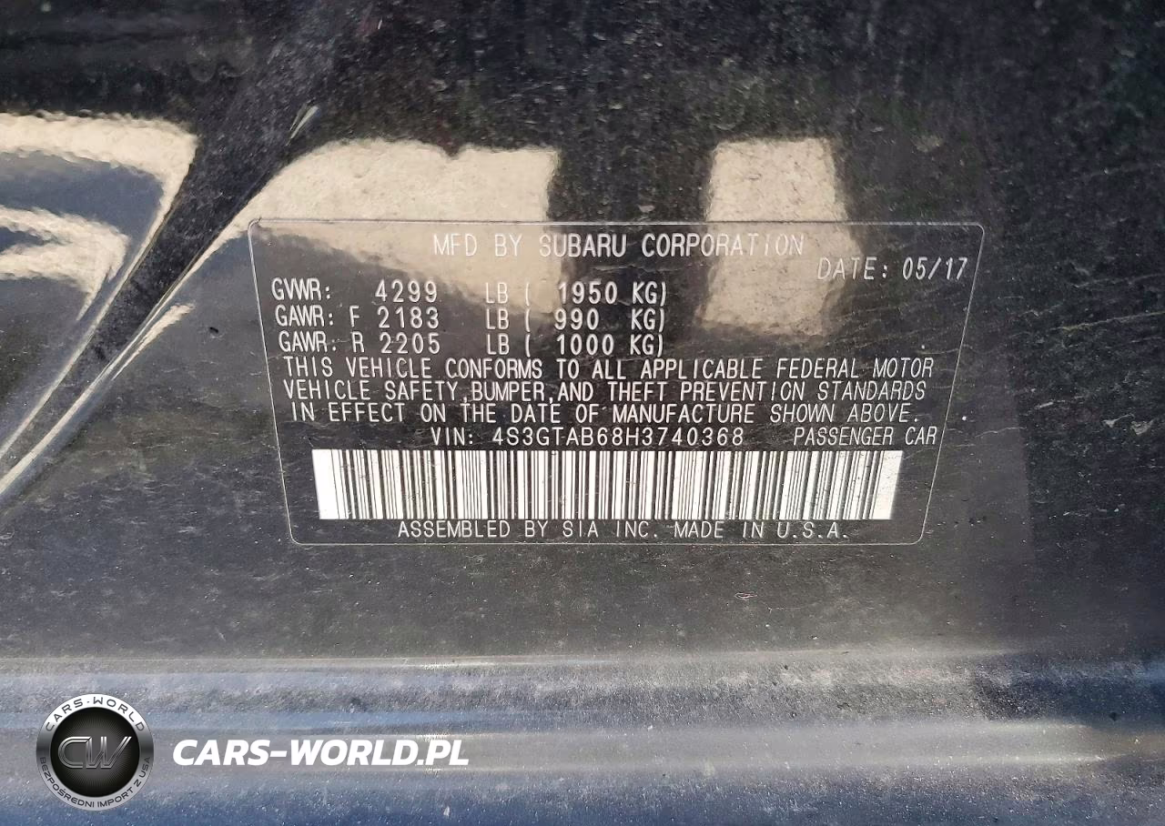 2017 Subaru Impreza Premium VIN:4S3GTAB68H3740368 - 14