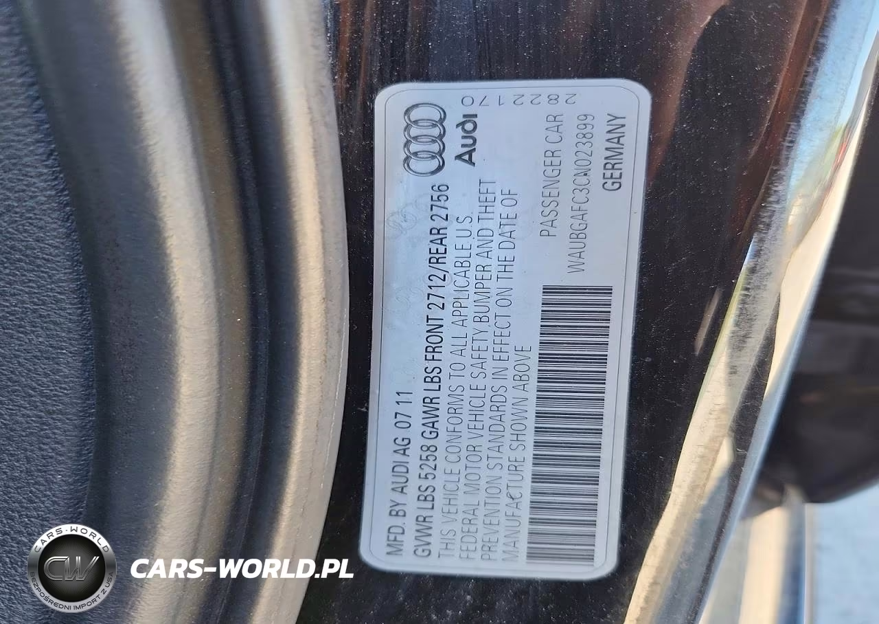 2012 Audi A6 VIN:WAUBGAFC3CN023899 - 13