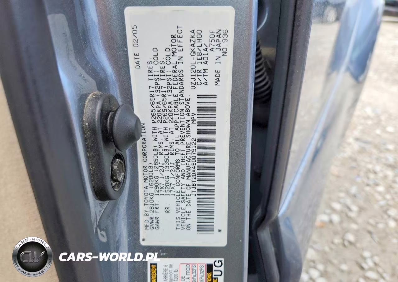 2005 Lexus Gx 470 VIN:JTJBT20X450079122 - 13