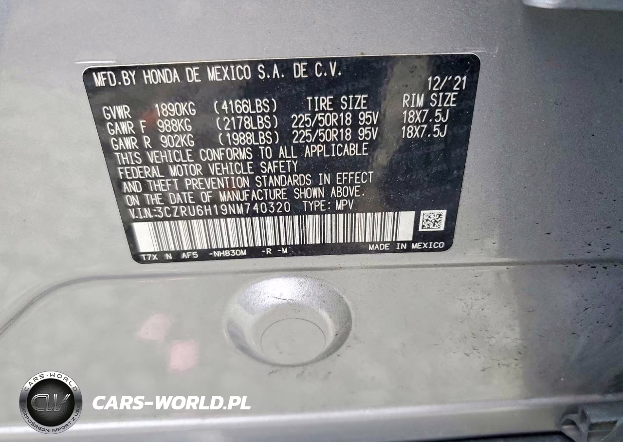 2022 Honda Hr-V Sport VIN:3CZRU6H19NM740320 - 13