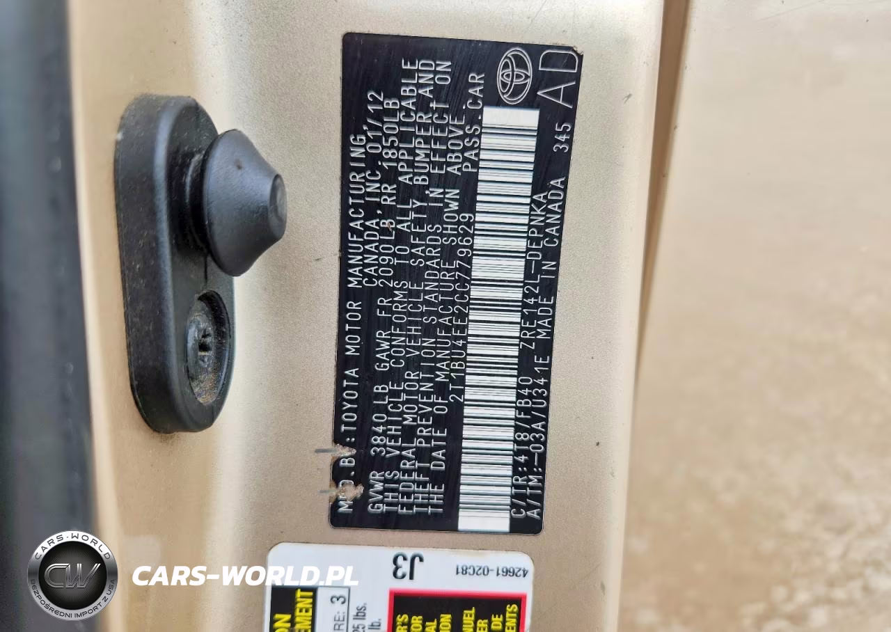 2012 Toyota Corolla Le VIN:2T1BU4EE2CC779629 - 12