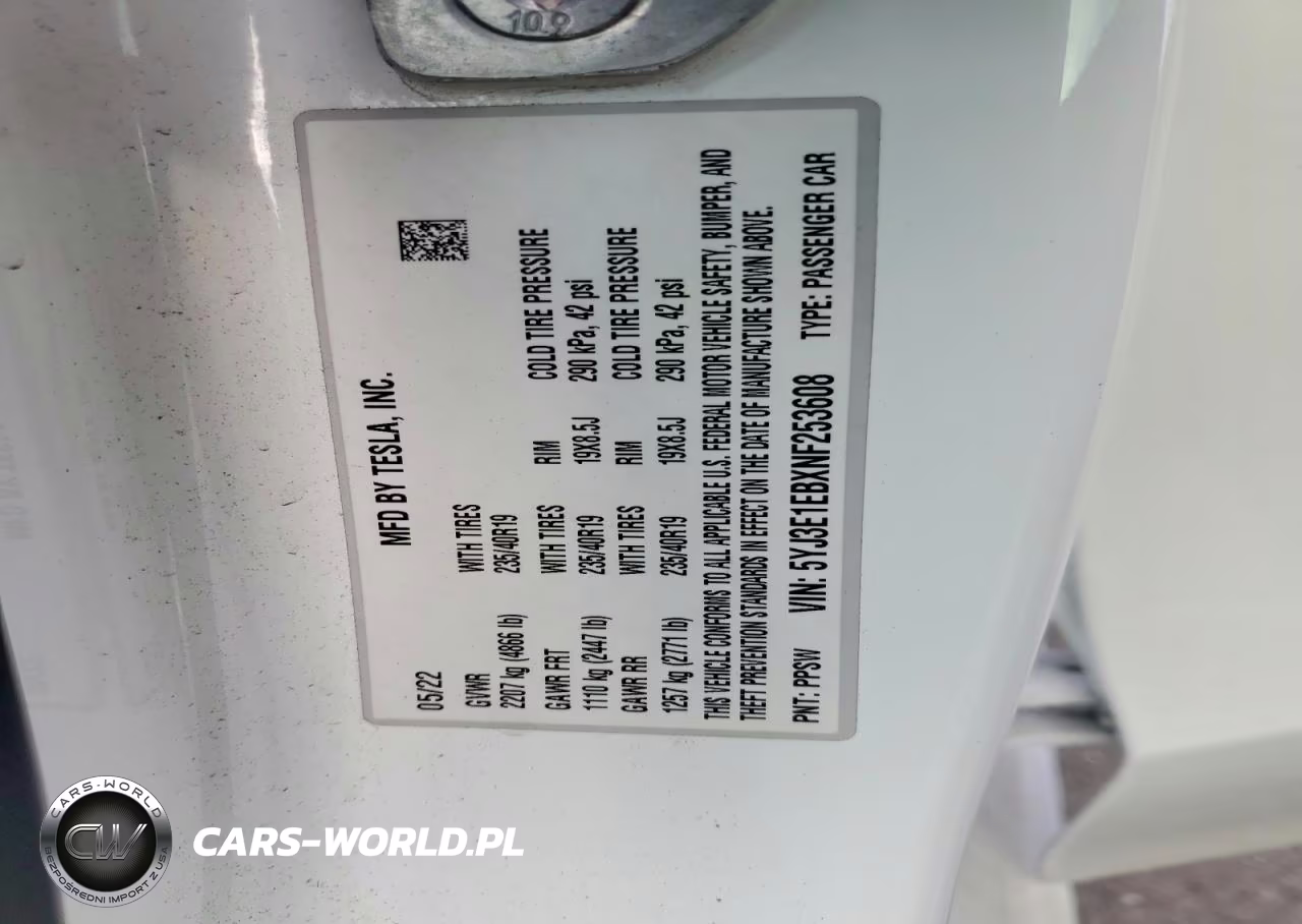 2022 Tesla Model 3 VIN:5YJ3E1EBXNF253608 - 14