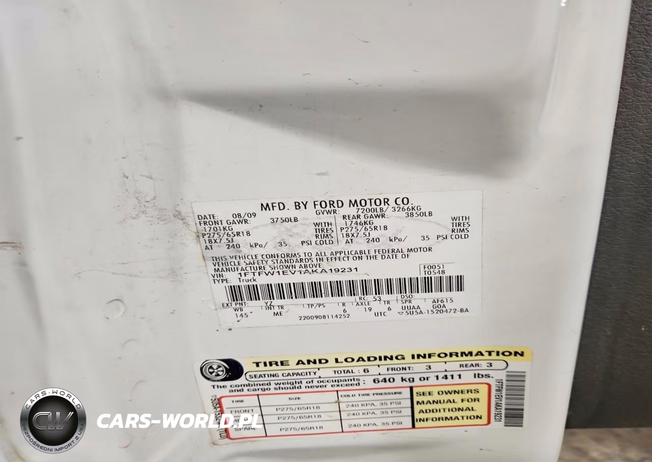 2010 Ford F150 Supercrew VIN:1FTFW1EV1AKA19231 - 12