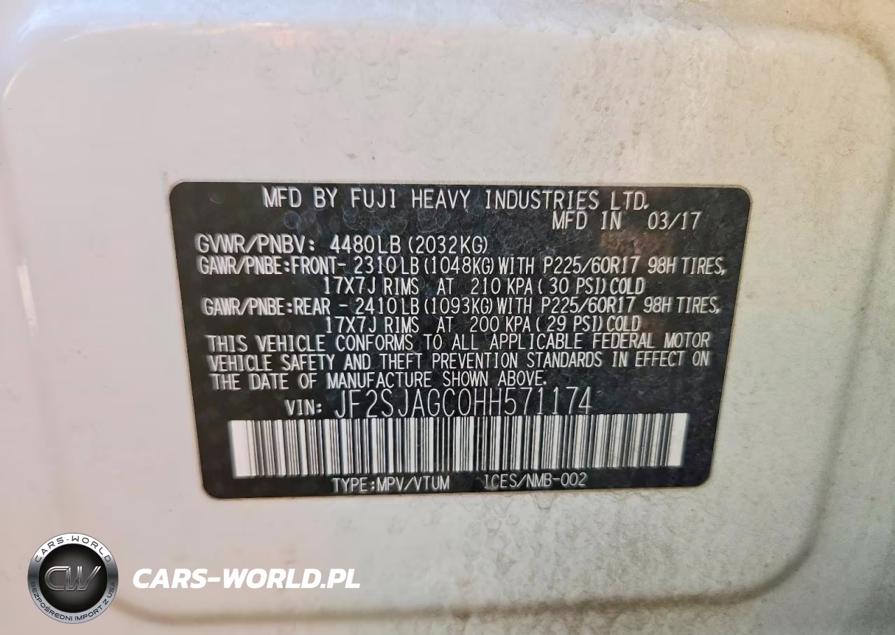2017 Subaru Forester 2.5I Premium VIN:JF2SJAGC0HH571174 - 14