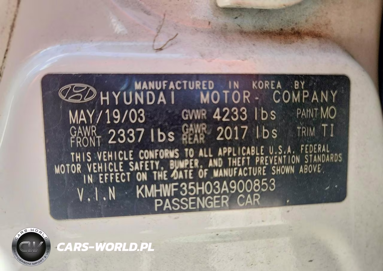 2003 Hyundai Sonata Gls VIN:KMHWF35H03A900853 - 12