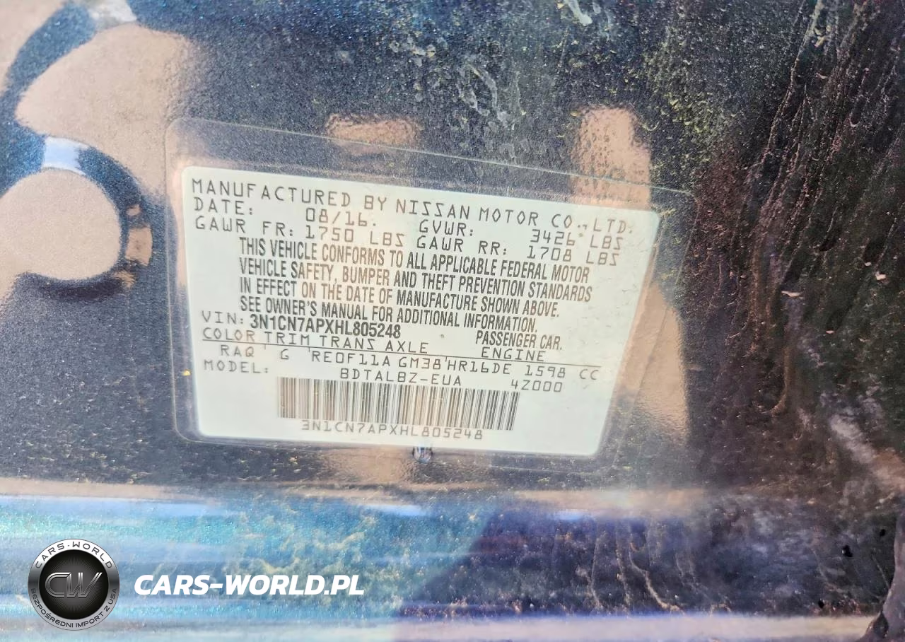 2017 Nissan Versa 1.6 Sv VIN:3N1CN7APXHL805248 - 13