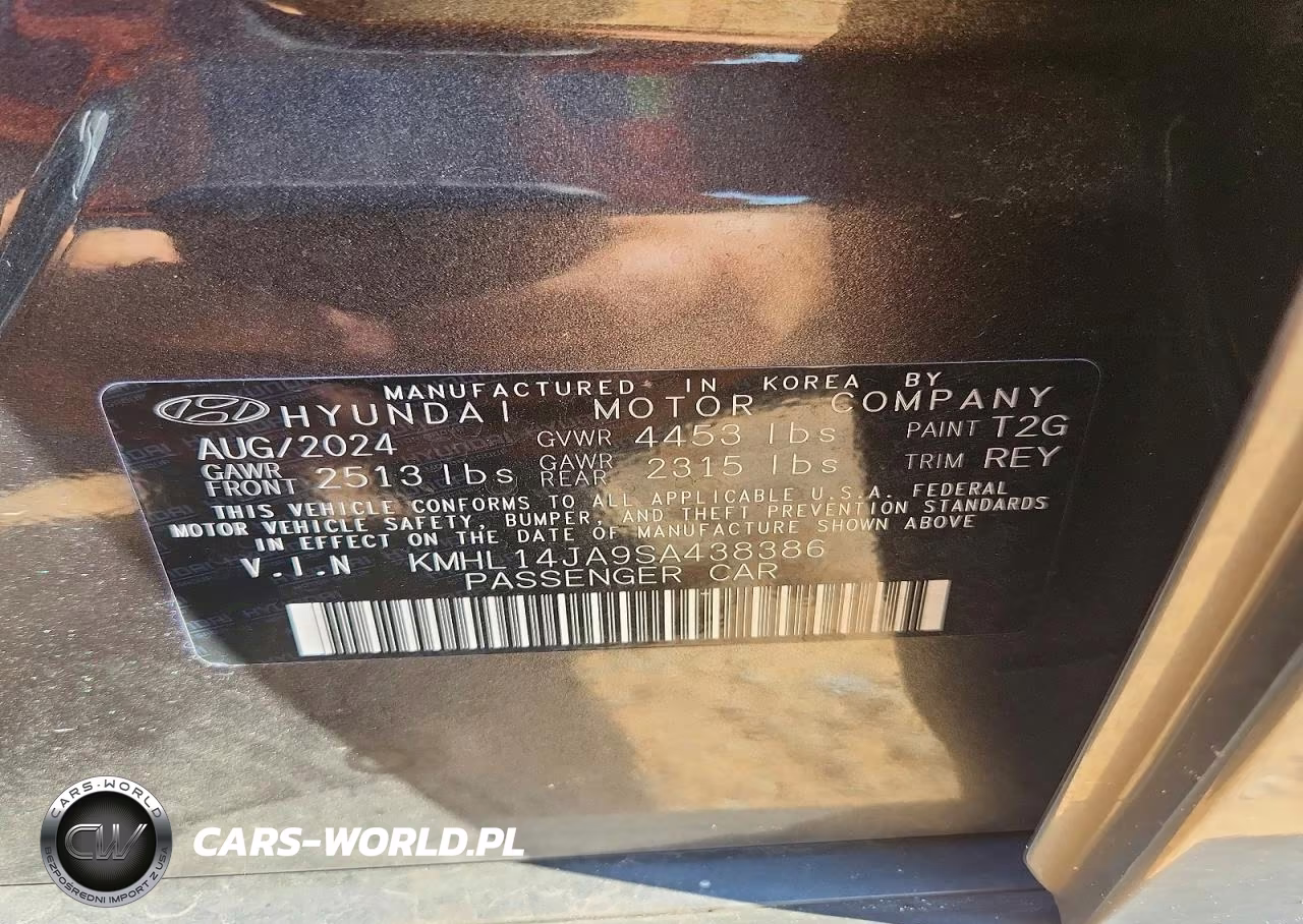 2025 Hyundai Sonata Sel VIN:KMHL14JA9SA438386 - 12
