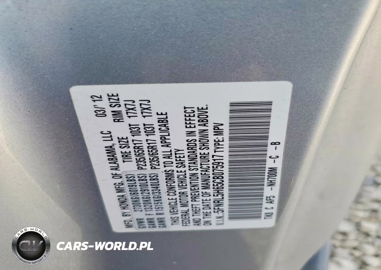 2012 Honda Odyssey Exl VIN:5FNRL5H65CB075917 - 13