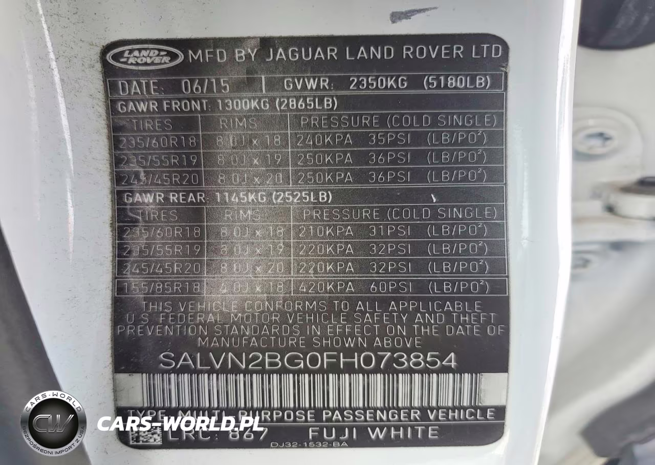 2015 Land Rover Range Rover Evoque Pure VIN:SALVN2BG0FH073854 - 13