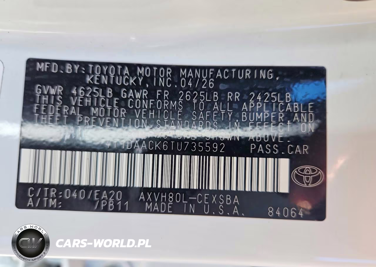 2026 Toyota Camry Se VIN:4T1DAACK6TU735592 - 12