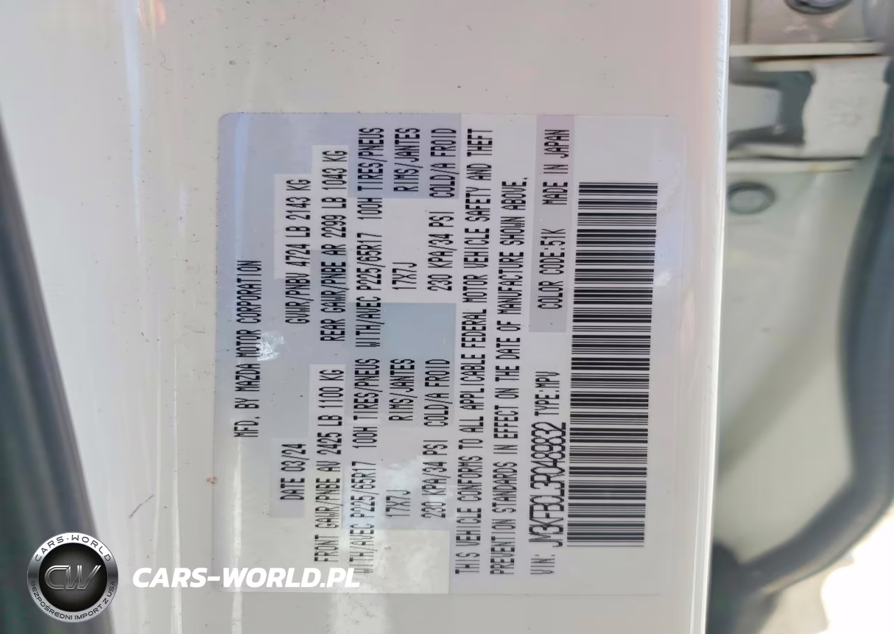 2024 Mazda Cx-5 Preferred VIN:JM3KFBCL3R0489832 - 14