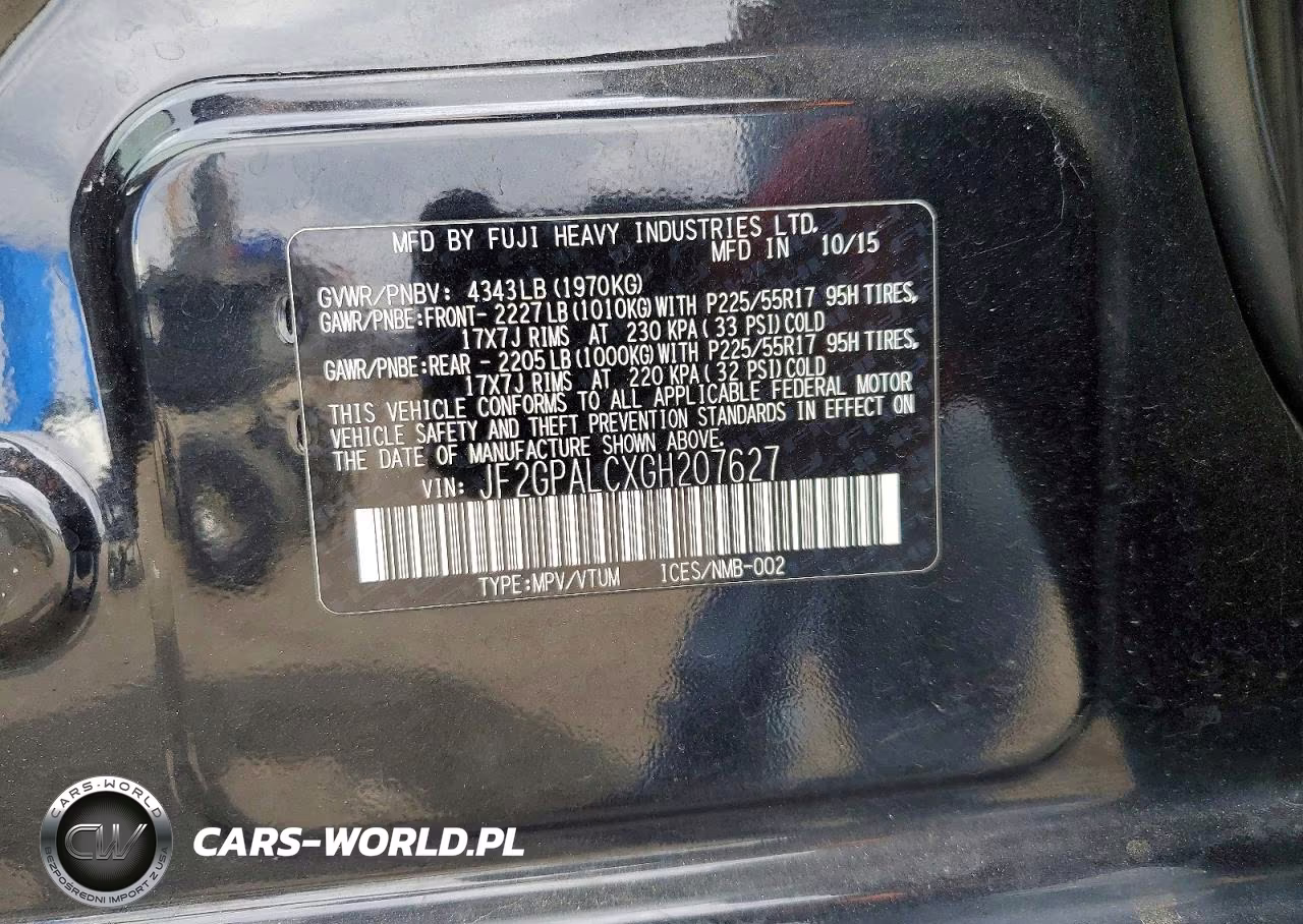 2016 Subaru Crosstrek Limited VIN:JF2GPALCXGH207627 - 12