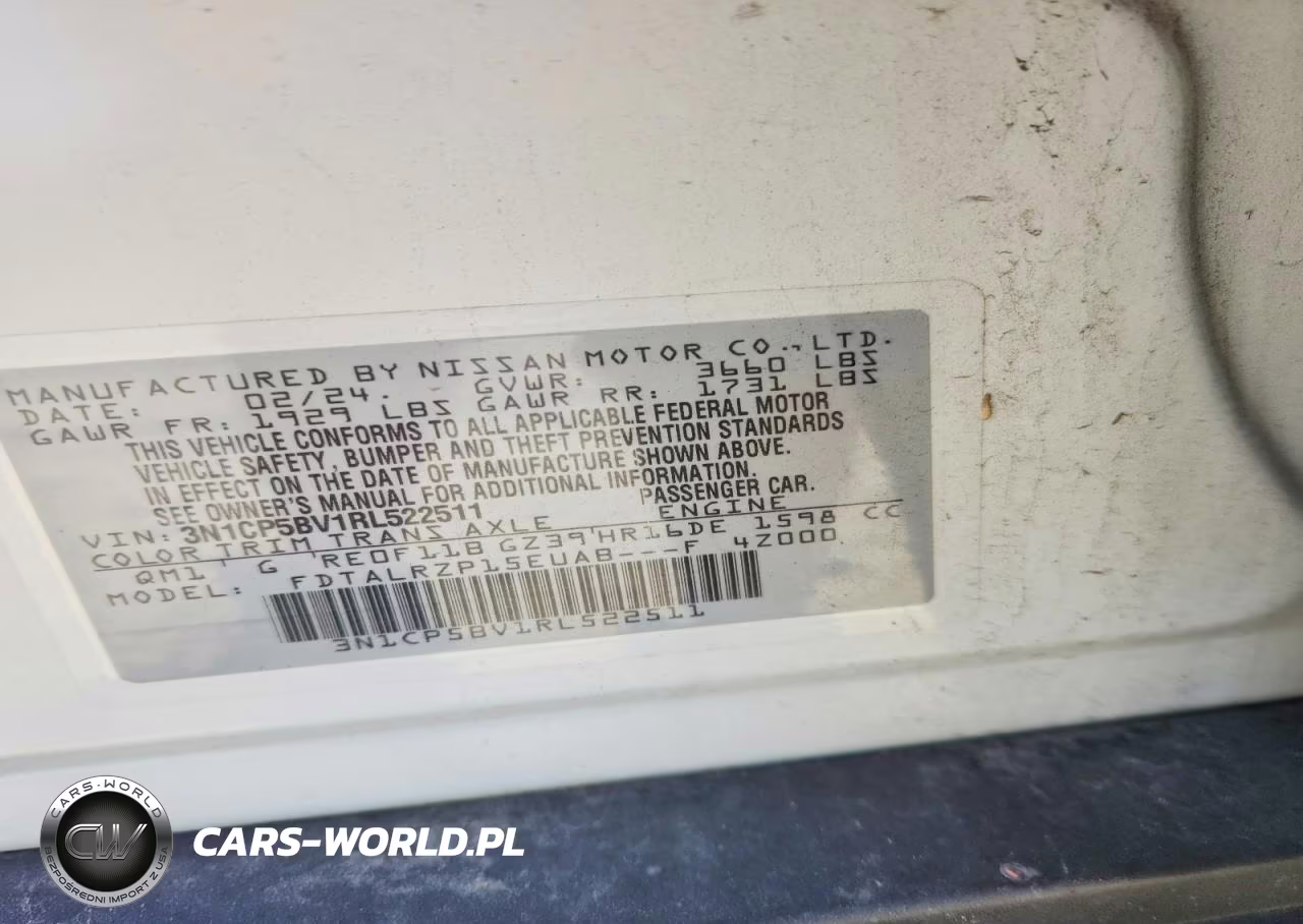 2024 Nissan Kicks S VIN:3N1CP5BV1RL522511 - 12