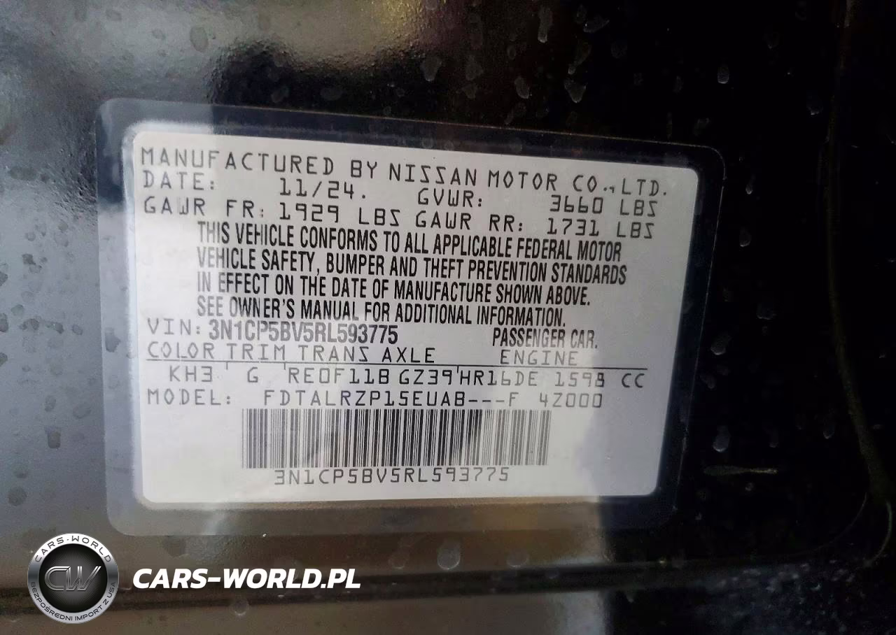 2024 Nissan Kicks S VIN:3N1CP5BV5RL593775 - 14