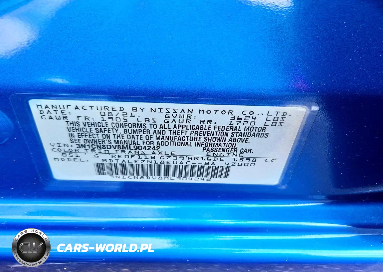 2021 Nissan Versa S VIN:3N1CN8DV8ML904242 - 12
