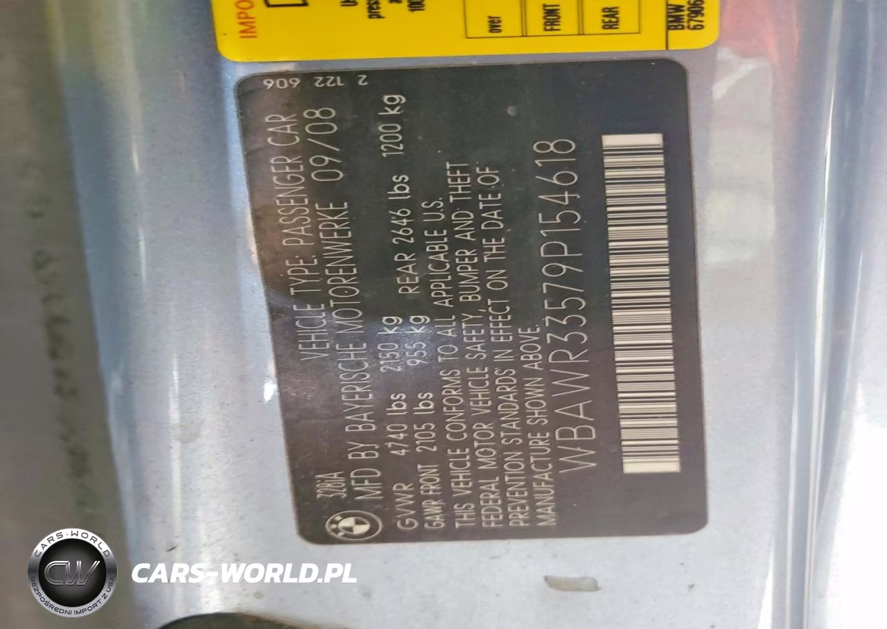 2009 BMW 3 Series 328I VIN:WBAWR33579P154618 - 12