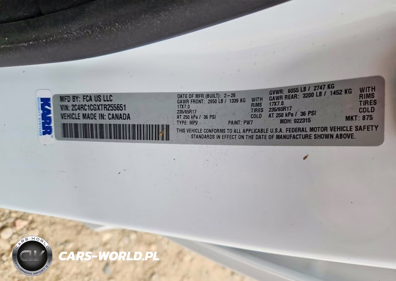 2026 Chrysler Voyager Lx VIN:2C4RC1CGXTR255651 - 13