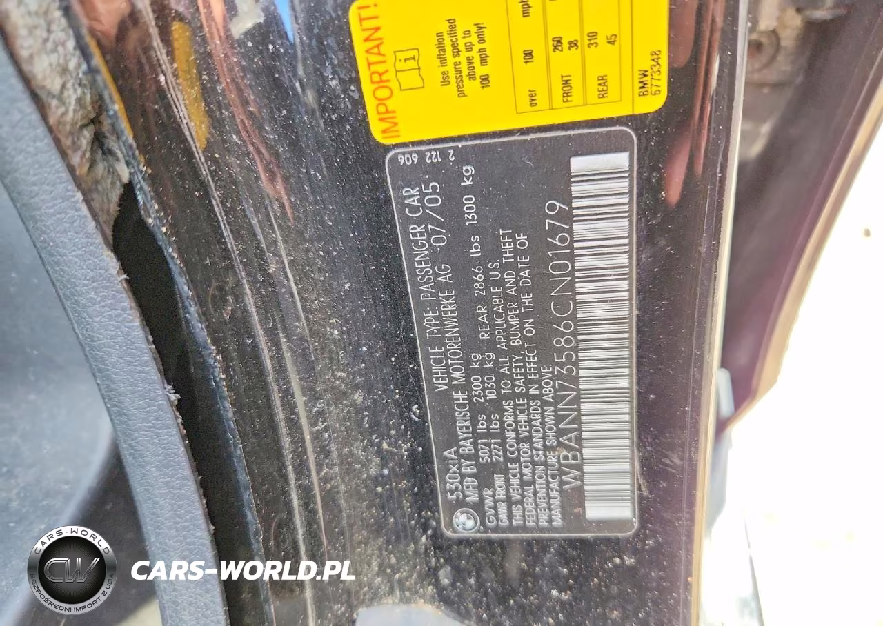 2006 BMW 530 Xit VIN:WBANN73586CN01679 - 12