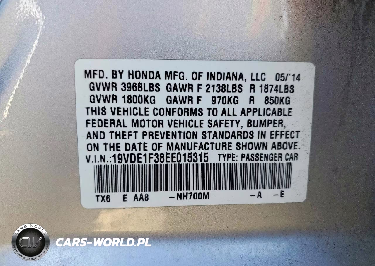 2014 Acura Ilx 20 VIN:19VDE1F38EE015315 - 12