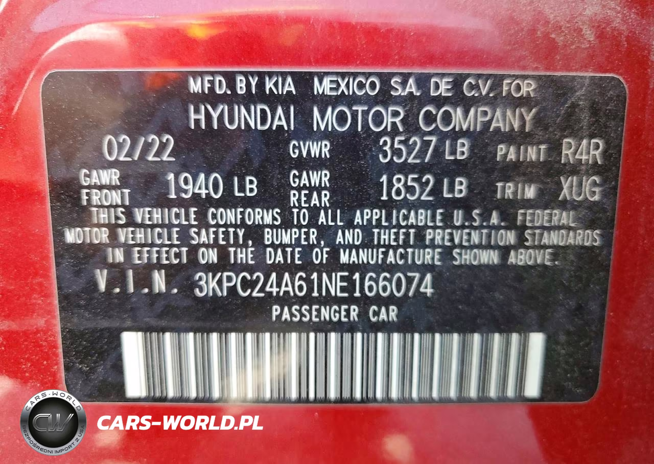 2022 Hyundai Accent Se VIN:3KPC24A61NE166074 - 12