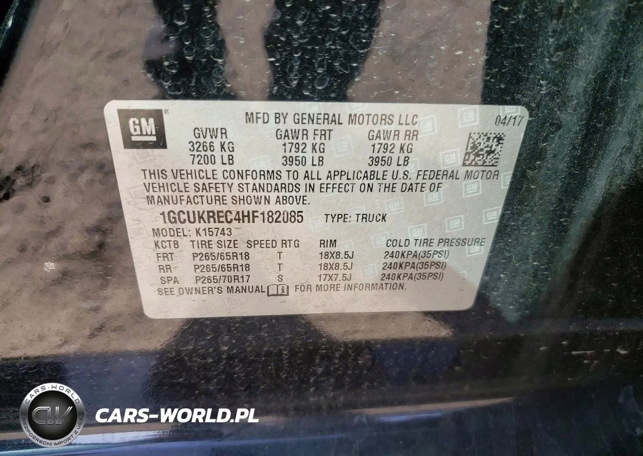 2017 Chevrolet Silverado K1500 Lt VIN:1GCUKREC4HF182085 - 13