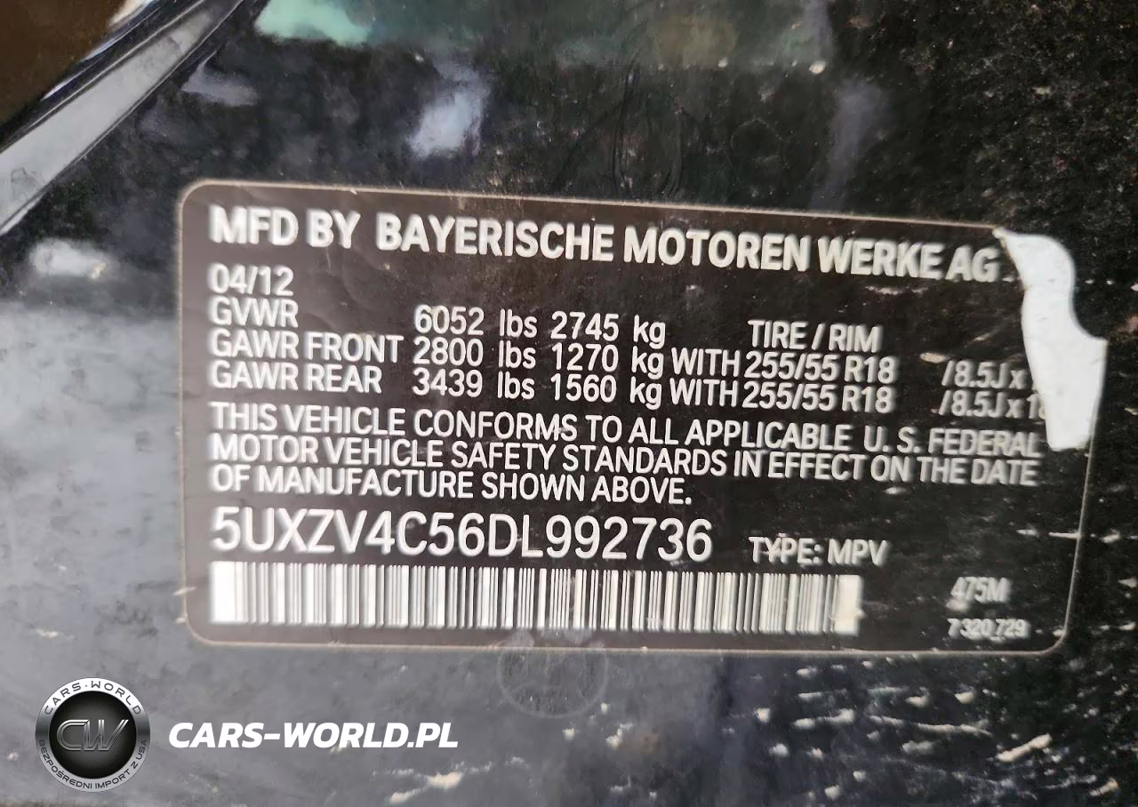 2013 BMW X5 xDrive35I VIN:5UXZV4C56DL992736 - 12