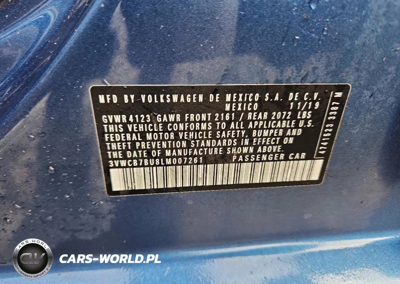 2020 Volkswagen Jetta S VIN:3VWCB7BU8LM007261 - 12