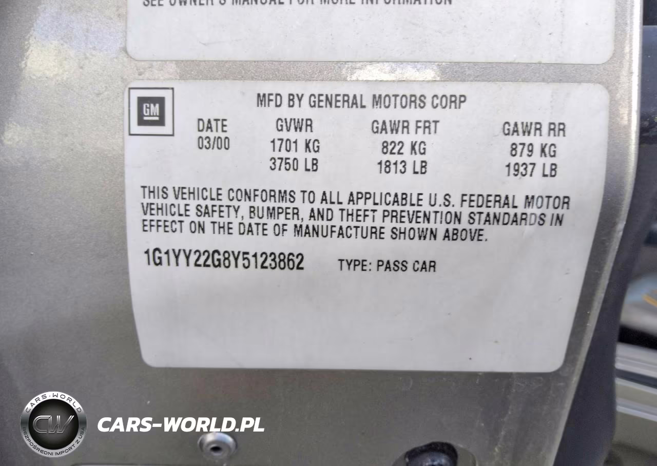2000 Chevrolet Corvette VIN:1G1YY22G8Y5123862 - 12