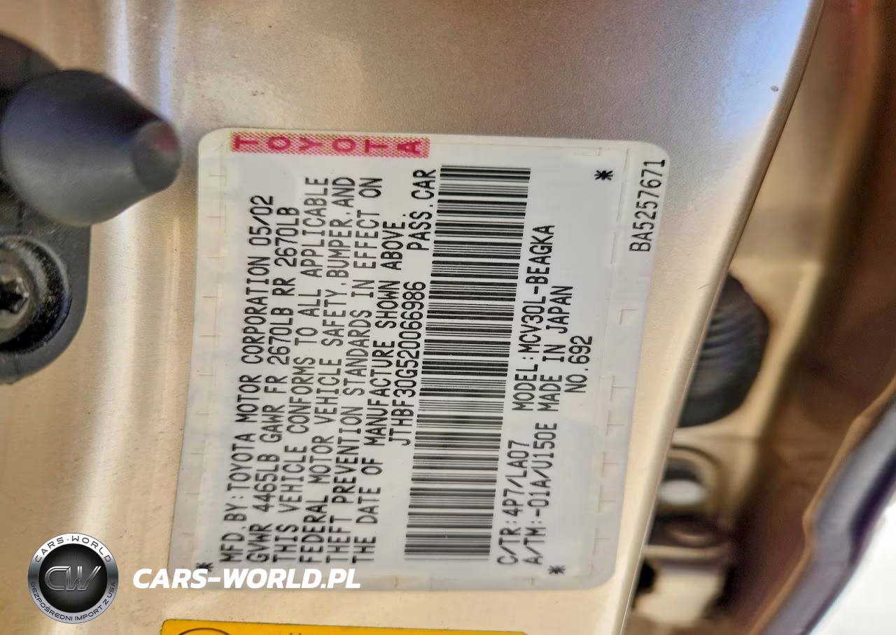 2002 Lexus Es 300 VIN:JTHBF30G520066986 - 13