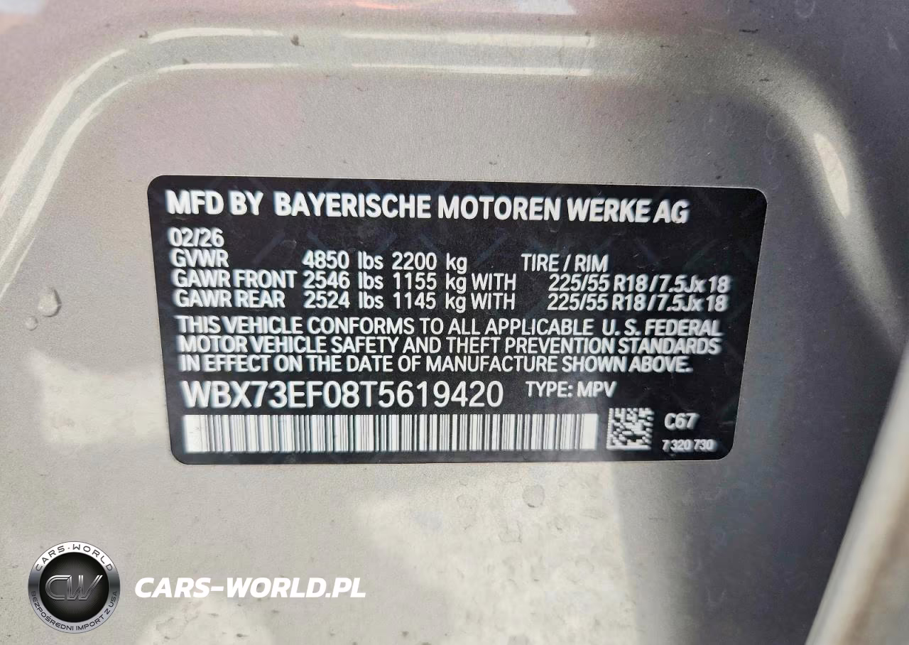 2026 B M W X Series X1 4D Suv 28I xDrive Msport VIN:WBX73EF08T5619420 - 13