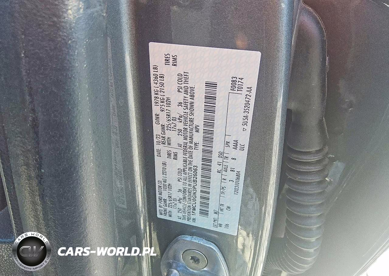 2023 Ford Escape Active VIN:1FMCU0GN3PUB26063 - 13
