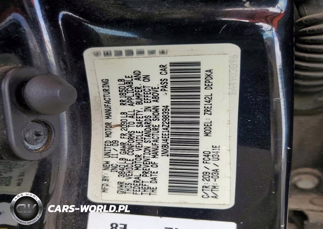 2010 Toyota Carolla VIN:1NXBU4EE1AZ298394 - 12