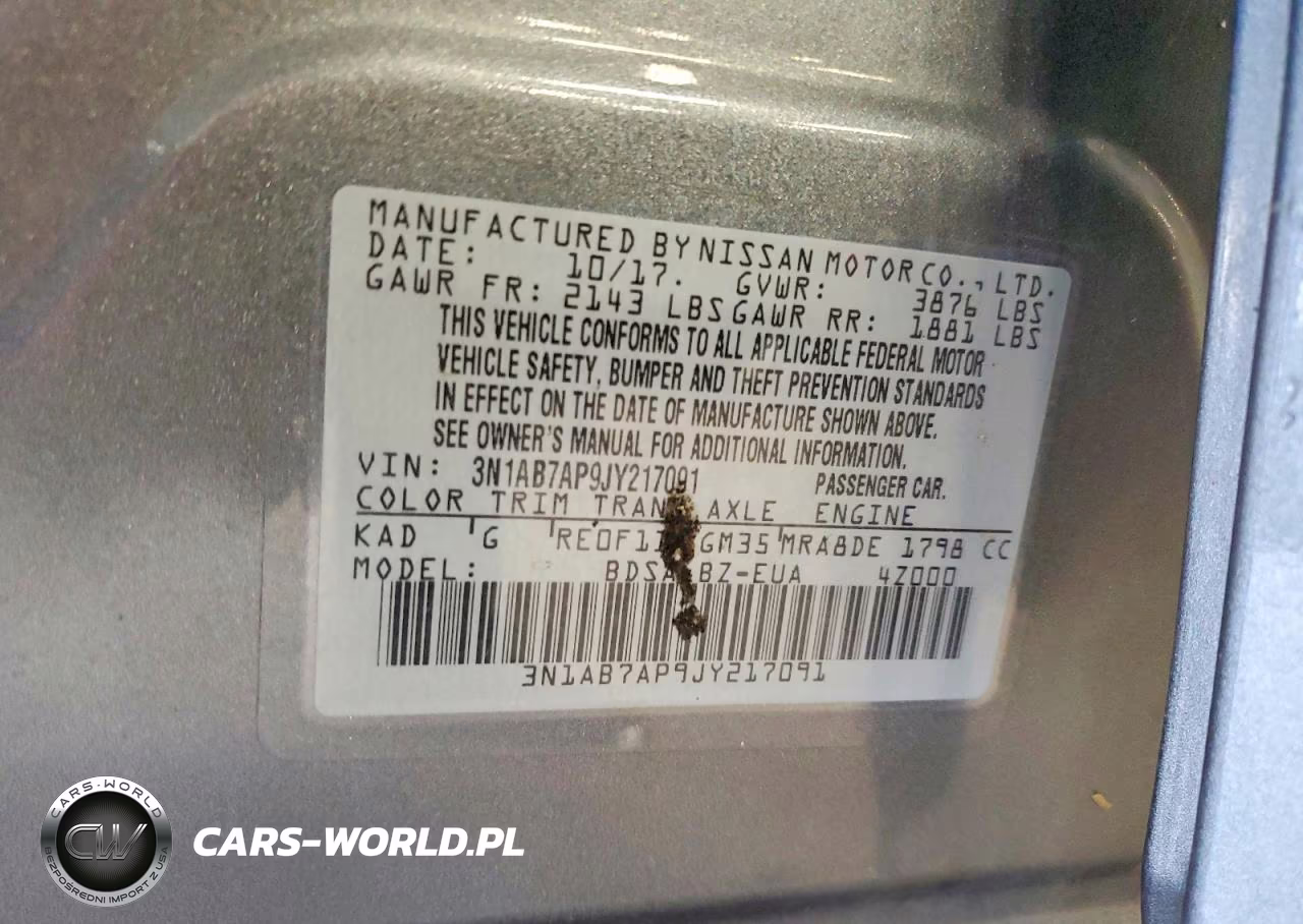2018 Nissan Sentra S VIN:3N1AB7AP9JY217091 - 12