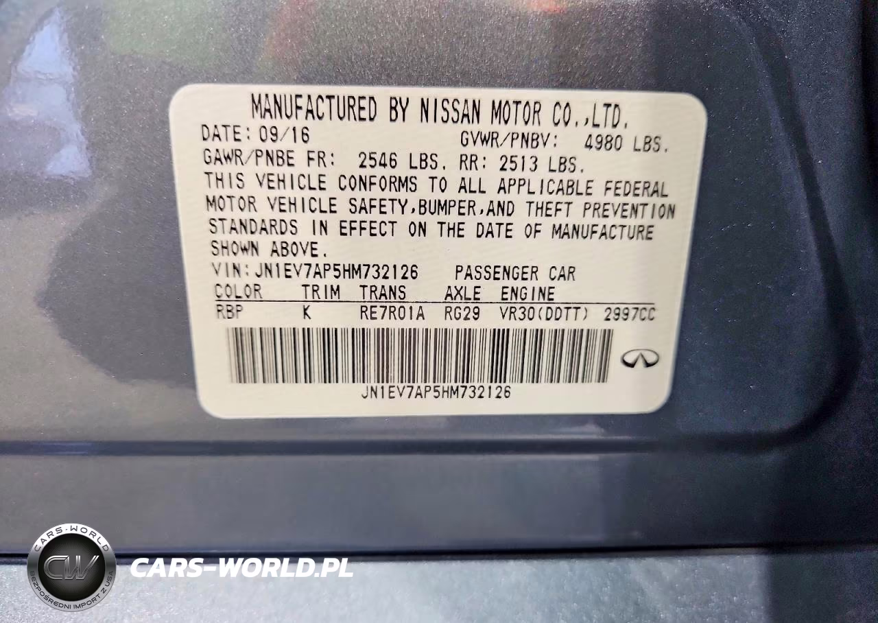 2017 Infiniti Q50 3.0T Premium VIN:JN1EV7AP5HM732126 - 12