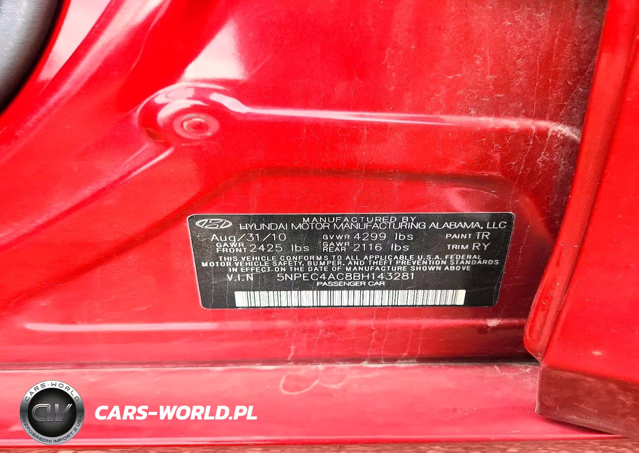 2011 Hyundai Sonata Se VIN:5NPEC4AC8BH143281 - 12