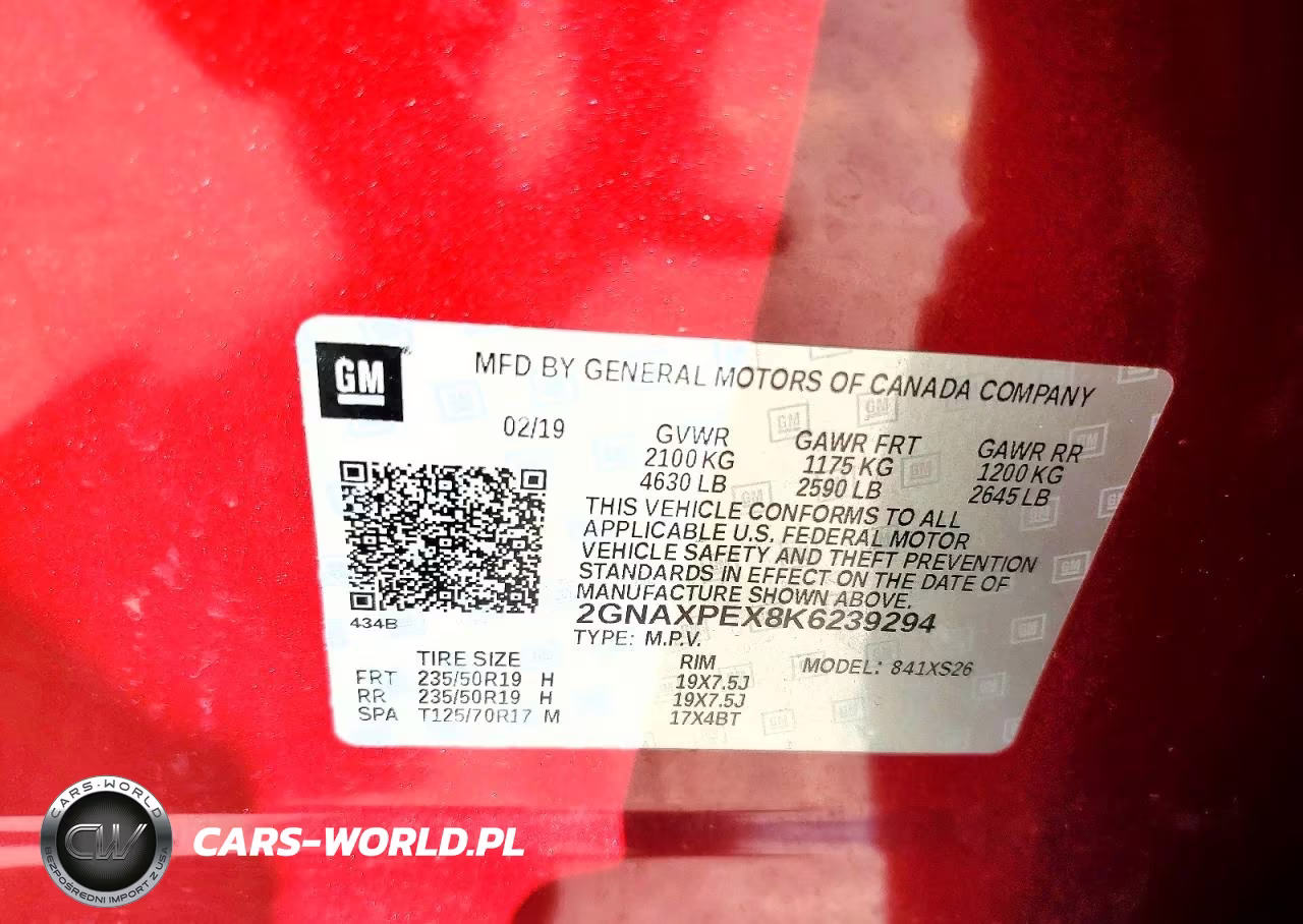 2019 Chevrolet Equinox Premier VIN:2GNAXPEX8K6239294 - 13